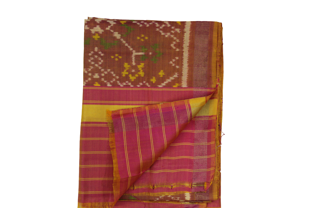 Handloom Single Ikat Patola Silk Dupatta