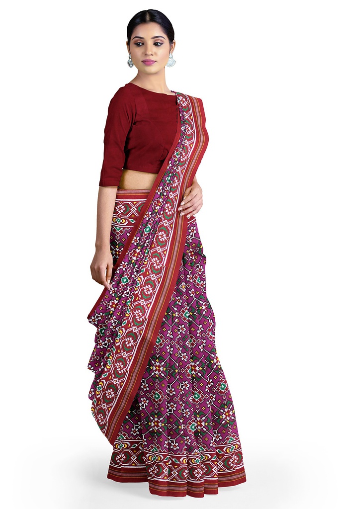 Handwoven Double Ikat Silk Patola Saree