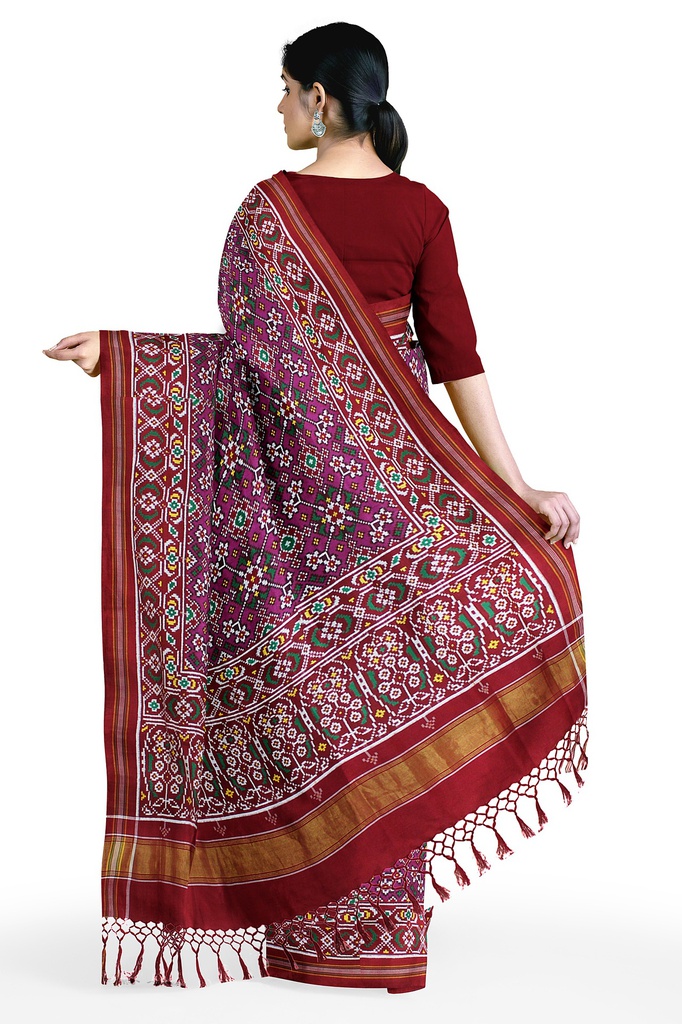 Handwoven Double Ikat Silk Patola Saree