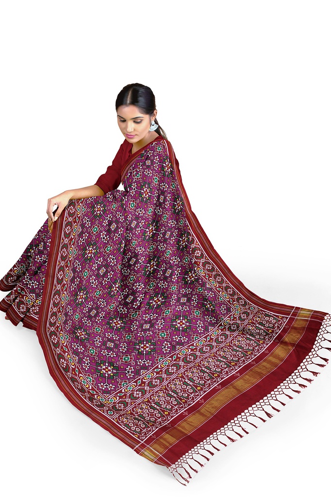 Handwoven Double Ikat Silk Patola Saree
