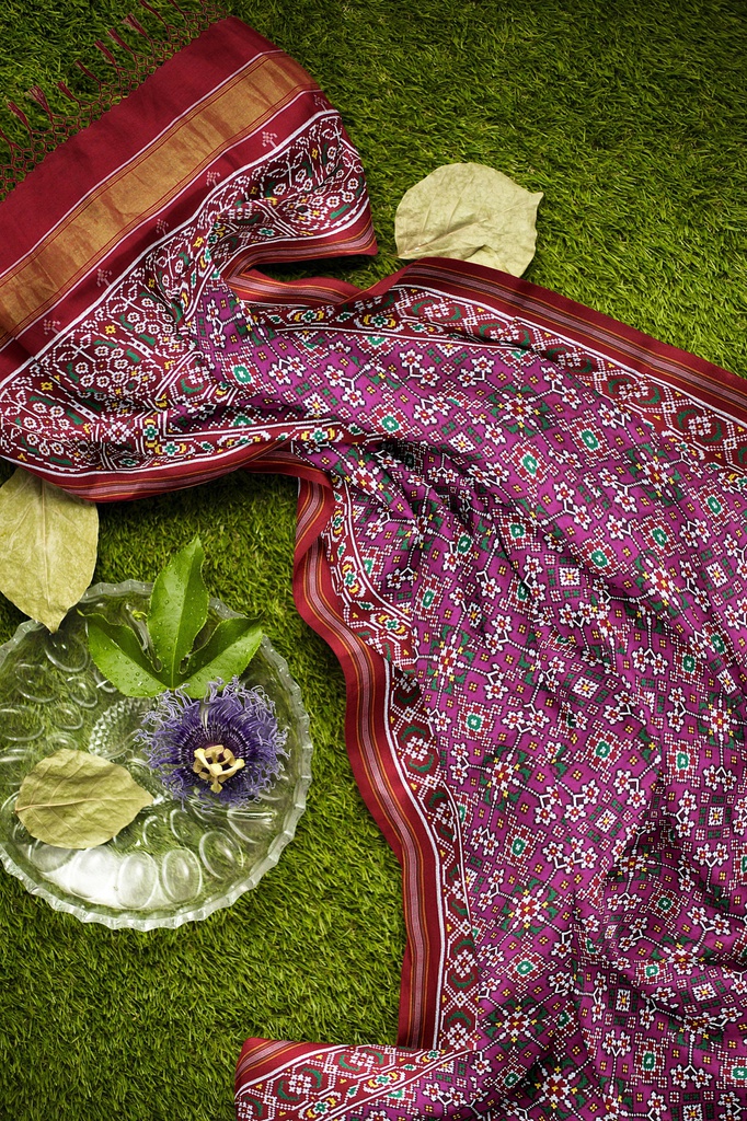 Handwoven Double Ikat Silk Patola Saree