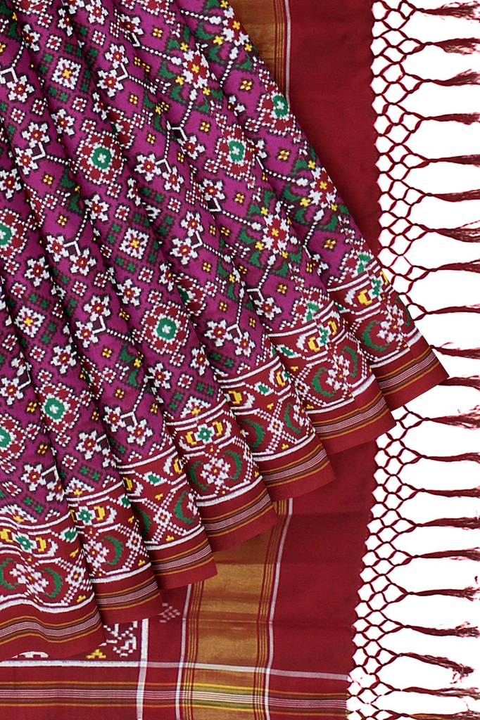 Handwoven Double Ikat Silk Patola Saree