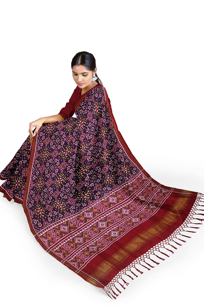 Handwoven Double Ikat Silk Patola Saree