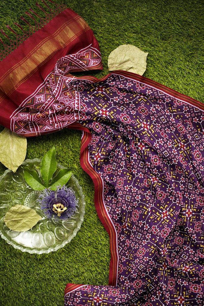 Handwoven Double Ikat Silk Patola Saree