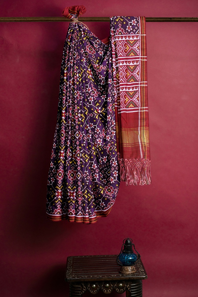 Handwoven Double Ikat Silk Patola Saree