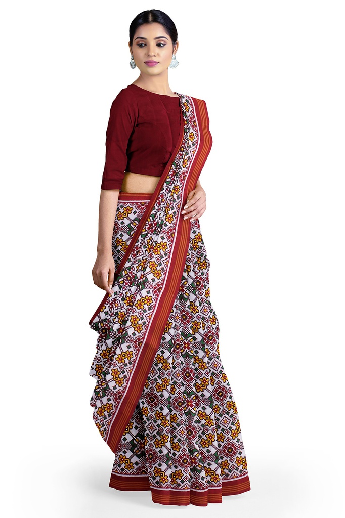 Handwoven Double Ikat Silk Patola Saree