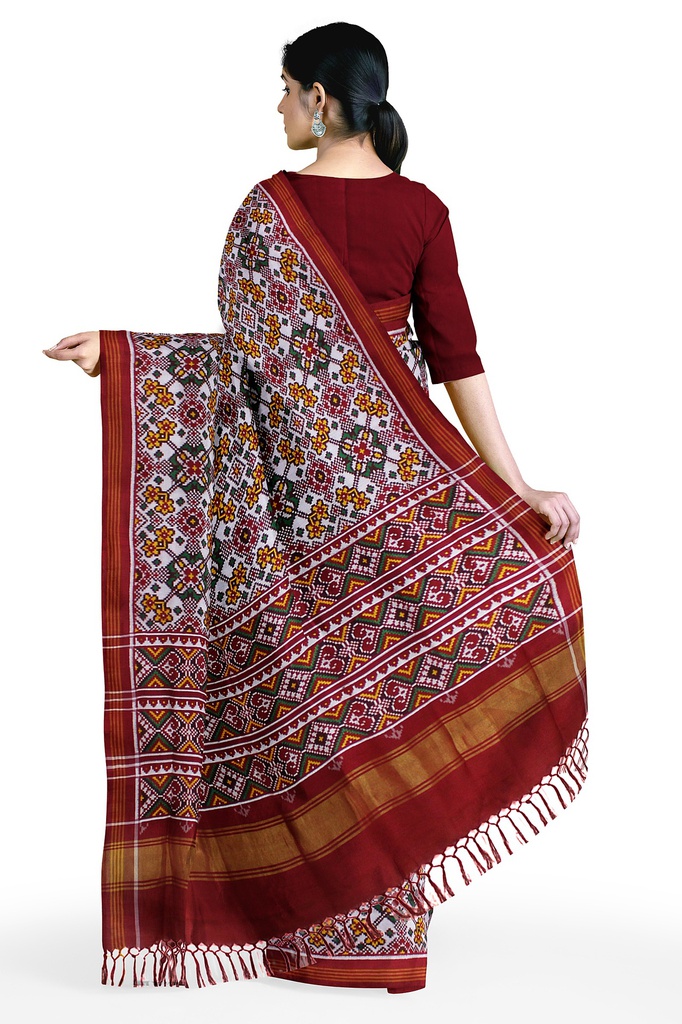 Handwoven Double Ikat Silk Patola Saree