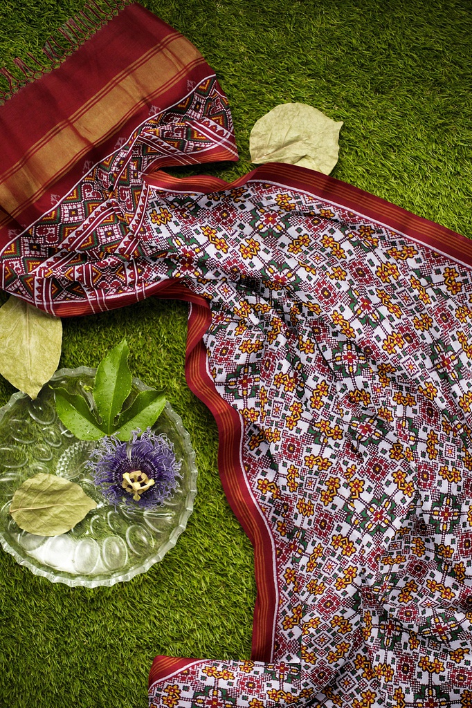 Handwoven Double Ikat Silk Patola Saree