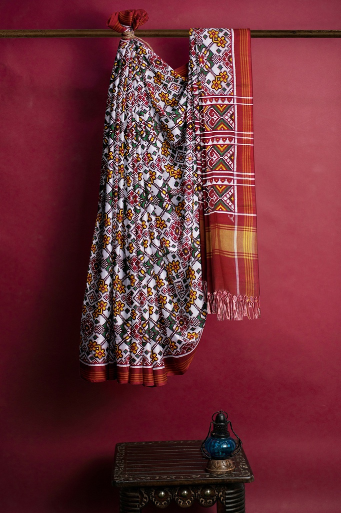 Handwoven Double Ikat Silk Patola Saree