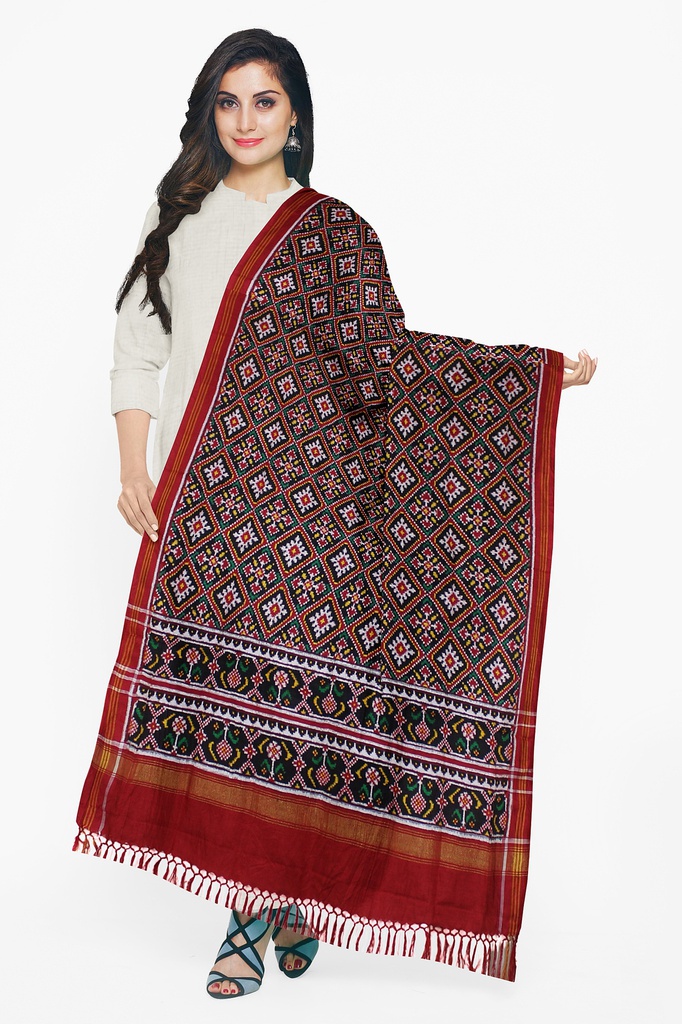 Handwoven Double Ikat Patola Dupatta