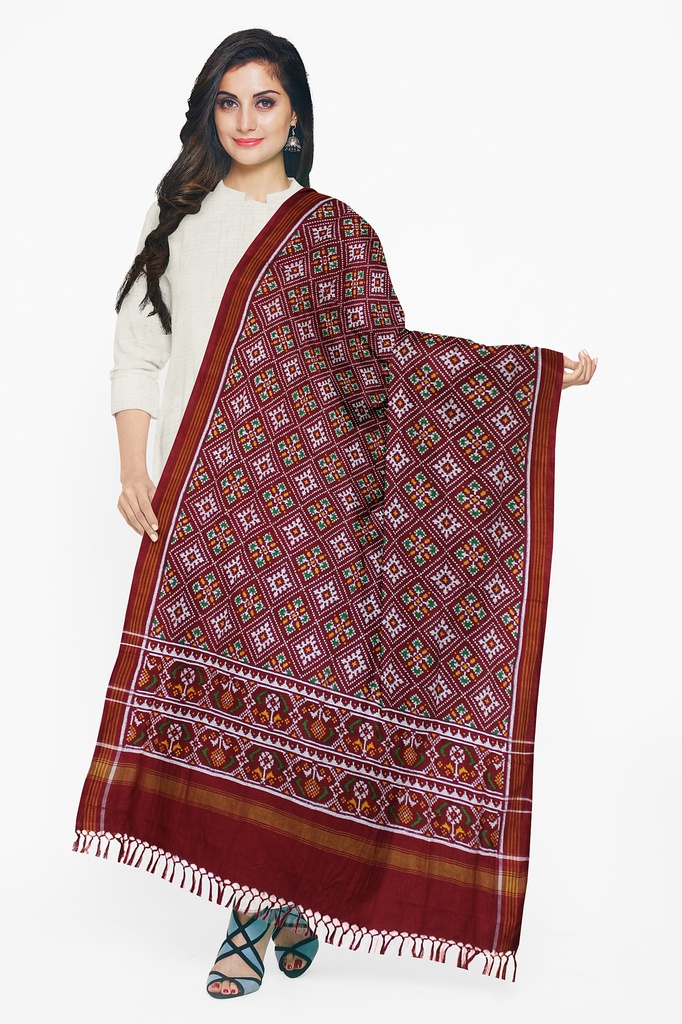 Handwoven Double Ikat Patola Dupatta