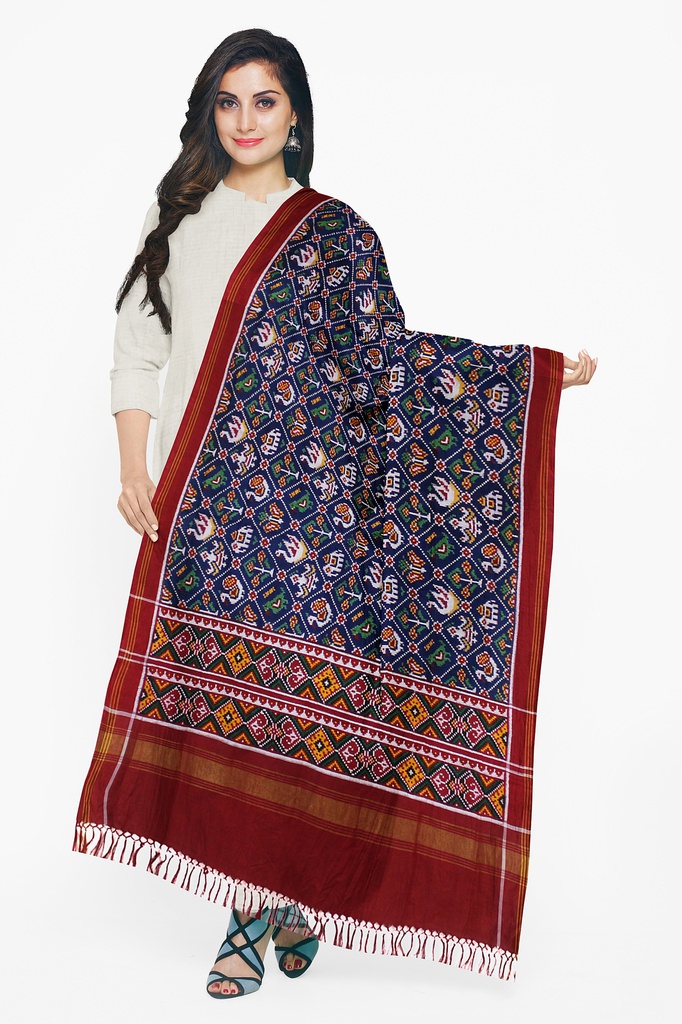 Handwoven Double Ikat Patola Dupatta