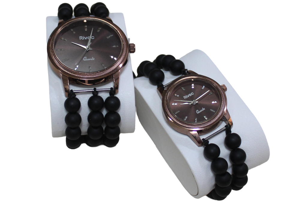 Handcrafted Agate Stone Couple Wrist Watch