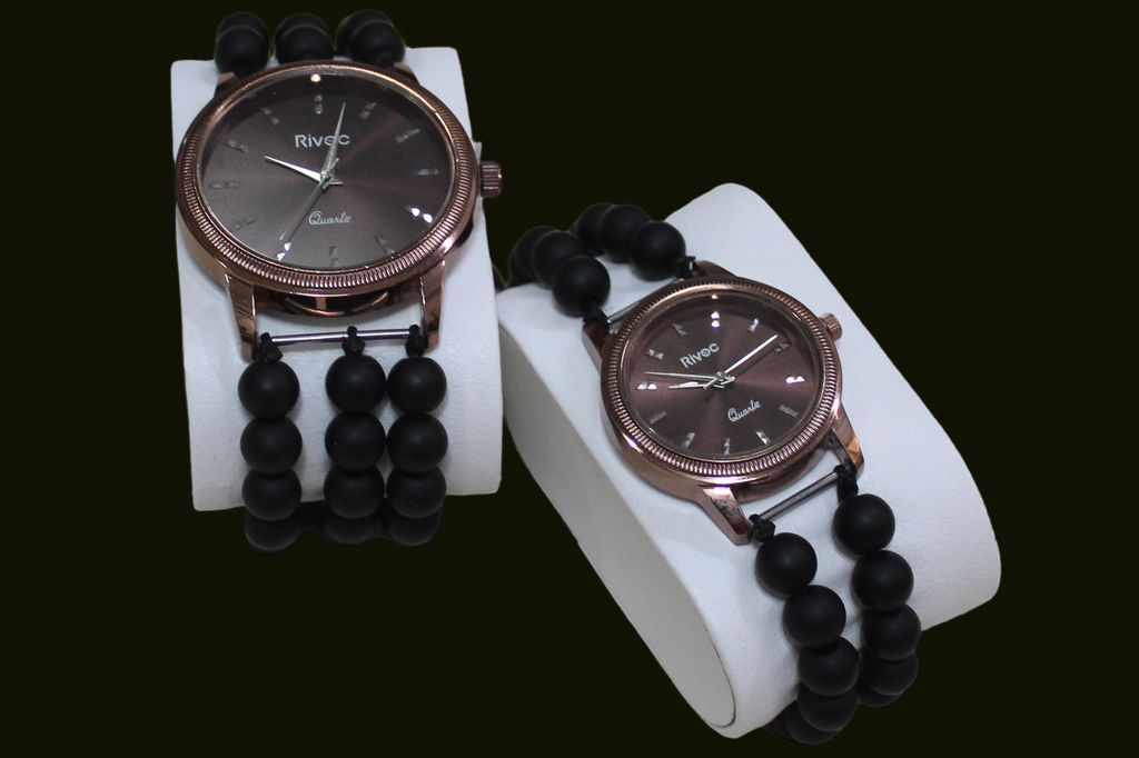 Handcrafted Agate Stone Couple Wrist Watch