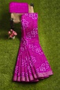 Hand Dyed Gaji Silk Bandhani Saree