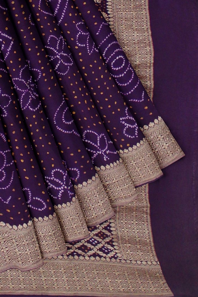 Hand Dyed Bandhani Saree