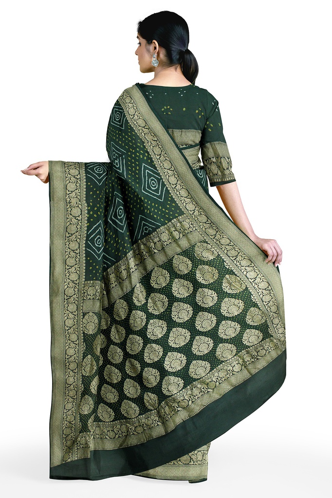 Hand Dyed Bandhani Saree