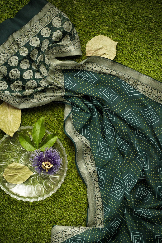 Hand Dyed Bandhani Saree