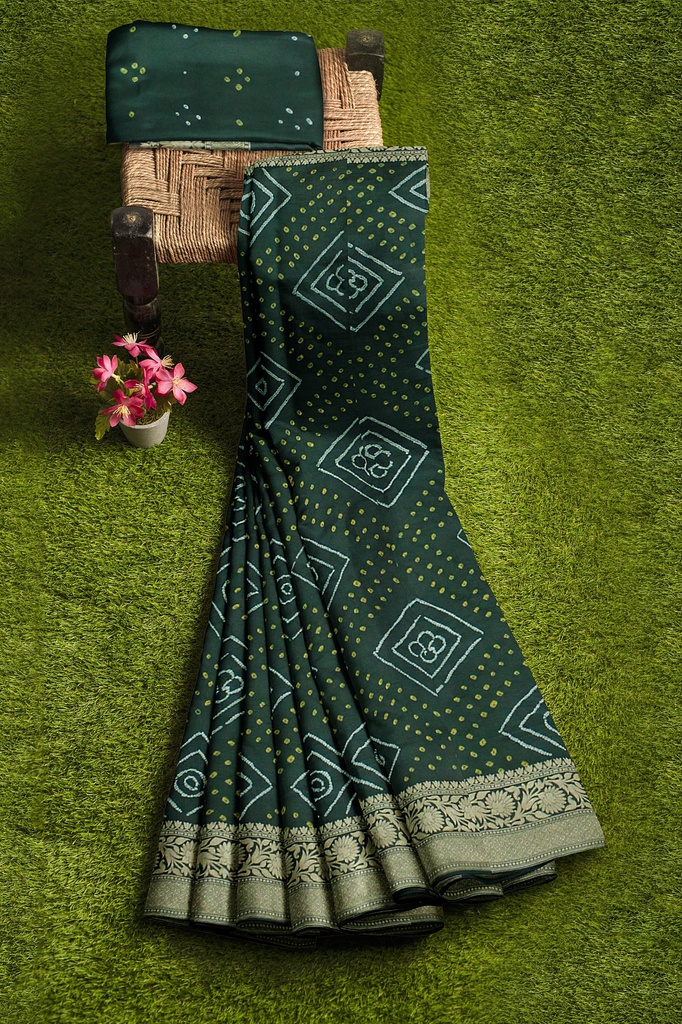 Hand Dyed Bandhani Saree