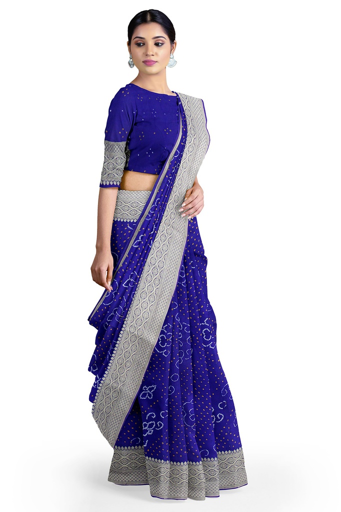 Hand Dyed Bandhani Saree
