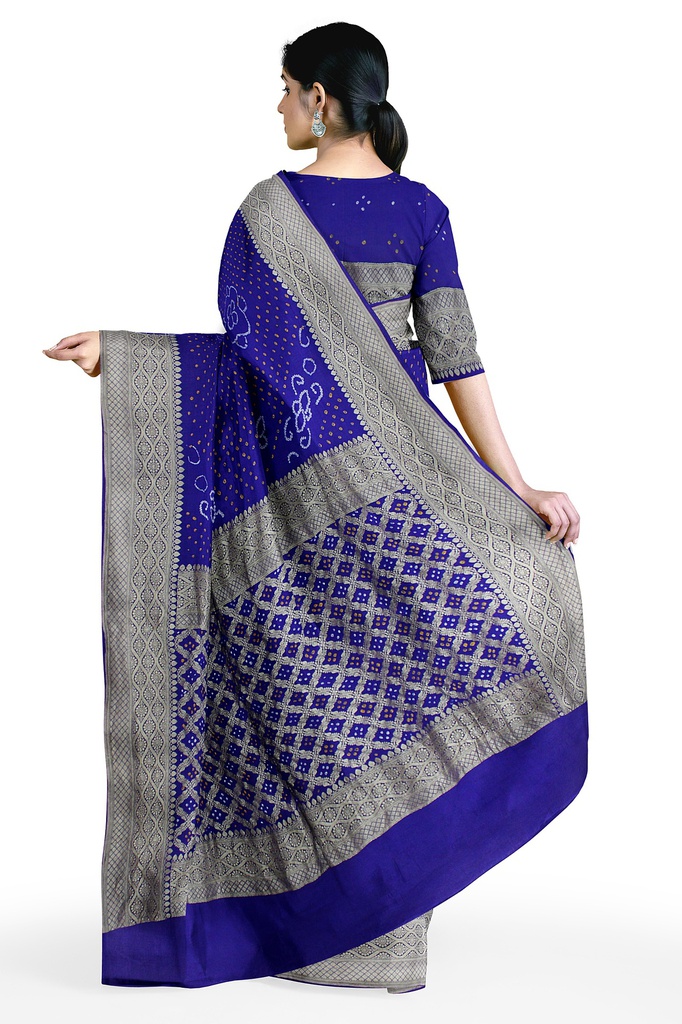 Hand Dyed Bandhani Saree