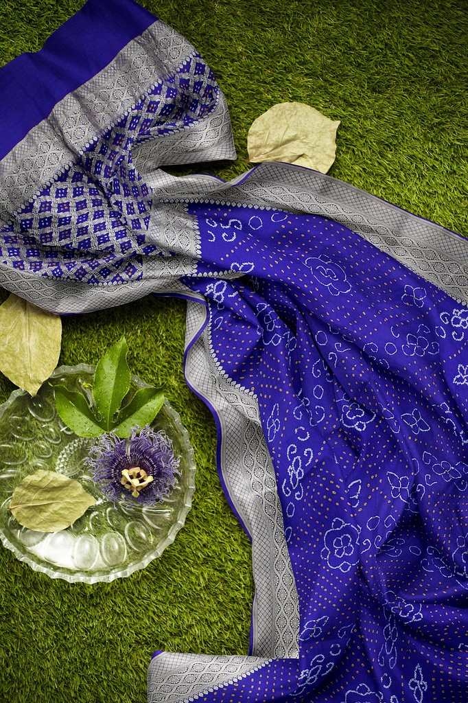 Hand Dyed Bandhani Saree