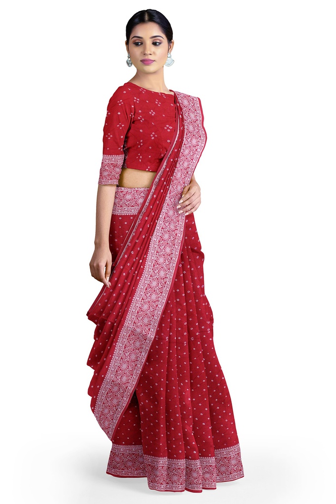Handcrafted Tie &amp; Dye Bandhani Saree