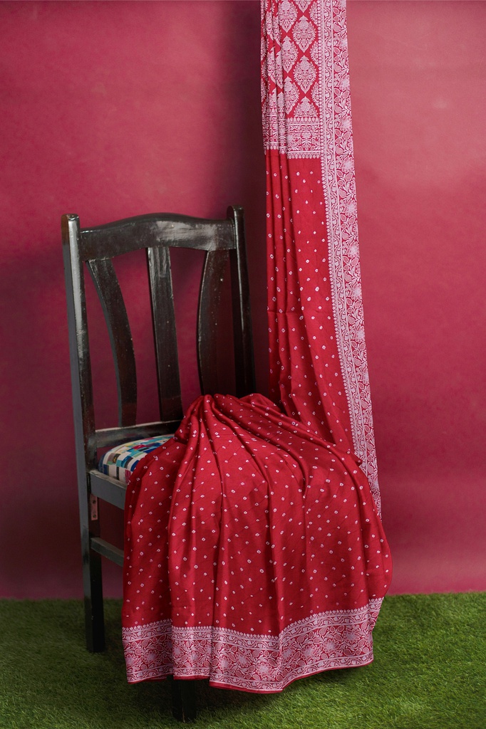 Handcrafted Tie &amp; Dye Bandhani Saree