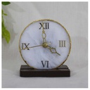Handcrafted Natural Agate Stone Table/Desk Clock with stand