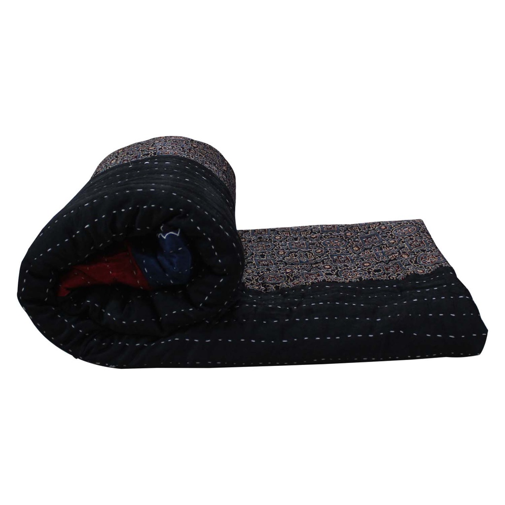 Mashru Double Bed Patchwork Quilt