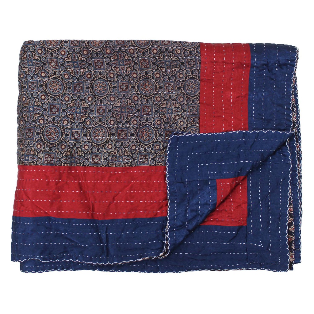 Mashru Double Bed Patchwork Quilt