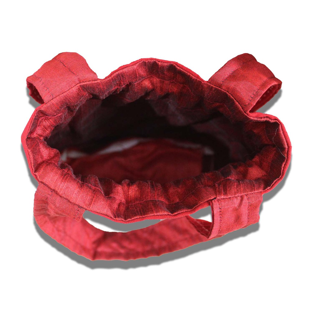 Hand Embroidered Cotton Potli Bag with Mirror work