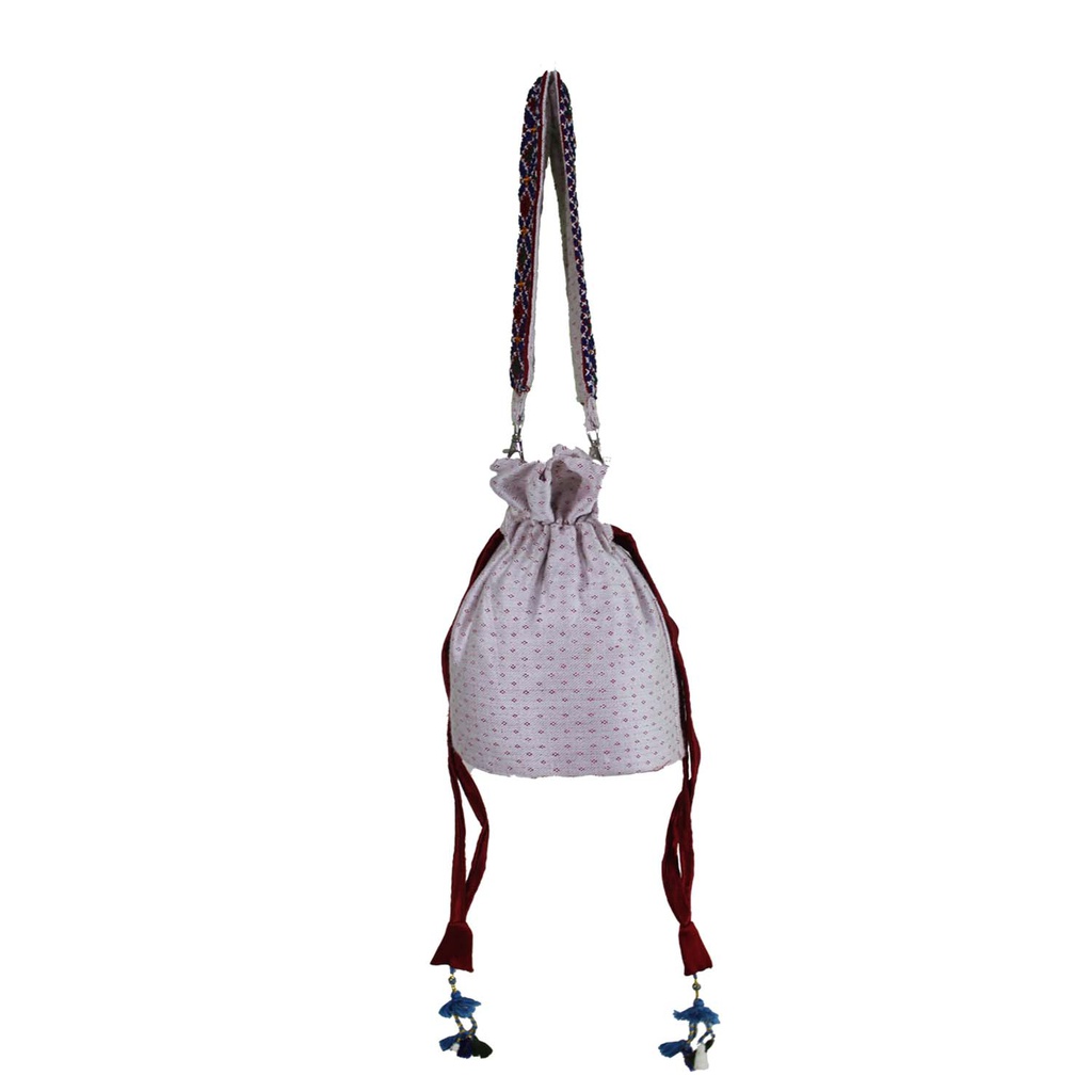 Hand Embroidered Potli Bag with Mirror work