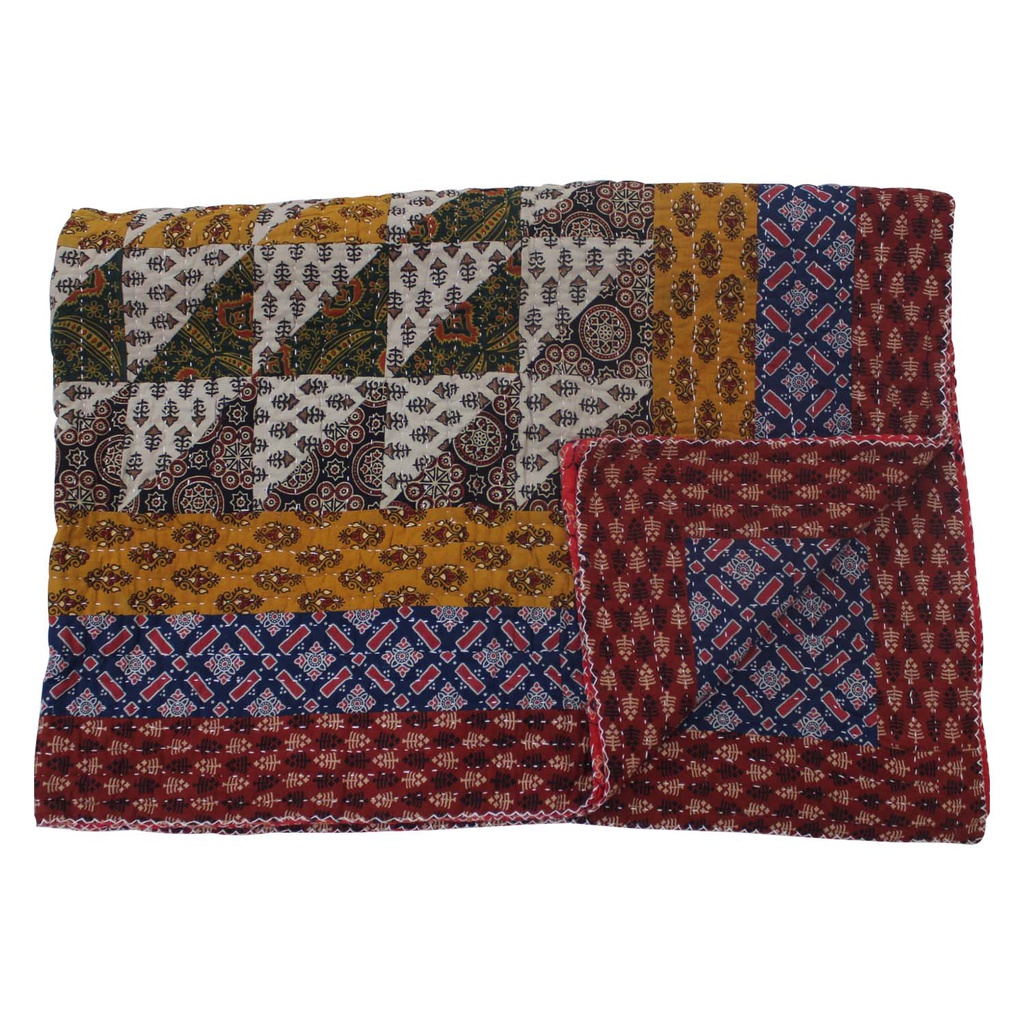 Multicolour Cotton Handmade Patchwork Quilt