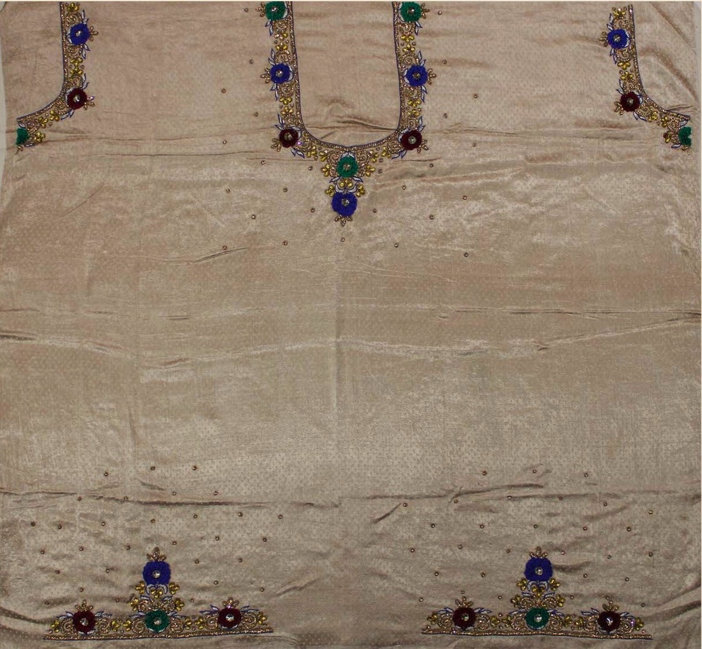 Hand Embroidered Mashru Unstitched Blouse Piece