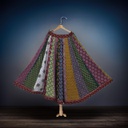 Cotton Ajrakh Hand Block Printed Patchwork Flared Long Skirt