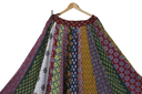 Cotton Ajrakh Hand Block Printed Patchwork Flared Long Skirt