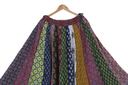 Cotton Ajrakh Hand Block Printed Patchwork Flared Long Skirt