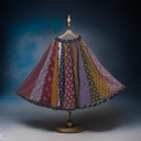 Cotton Ajrakh Hand Block Printed Patchwork Flared Long Skirt