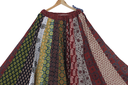 Cotton Ajrakh Hand Block Printed Patchwork Flared Long Skirt