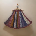 Cotton Ajrakh Hand Block Printed Patchwork Flared Long Skirt