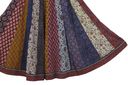 Cotton Ajrakh Hand Block Printed Patchwork Flared Long Skirt