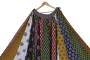 Cotton Ajrakh Hand Block Printed Patchwork Flared Long Skirt