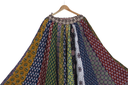 Cotton Ajrakh Hand Block Printed Patchwork Flared Long Skirt