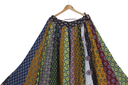 Cotton Ajrakh Hand Block Printed Patchwork Flared Long Skirt