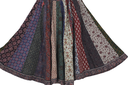 Cotton Ajrakh Hand Block Printed Patchwork Flared Long Skirt