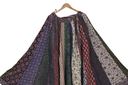 Cotton Ajrakh Hand Block Printed Patchwork Flared Long Skirt
