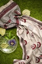 Modal Silk Ajrakh Hand Block Print Saree With Tissue Pallu