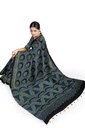 Modal Silk Ajrakh Hand Block Print Saree With Tissue Pallu