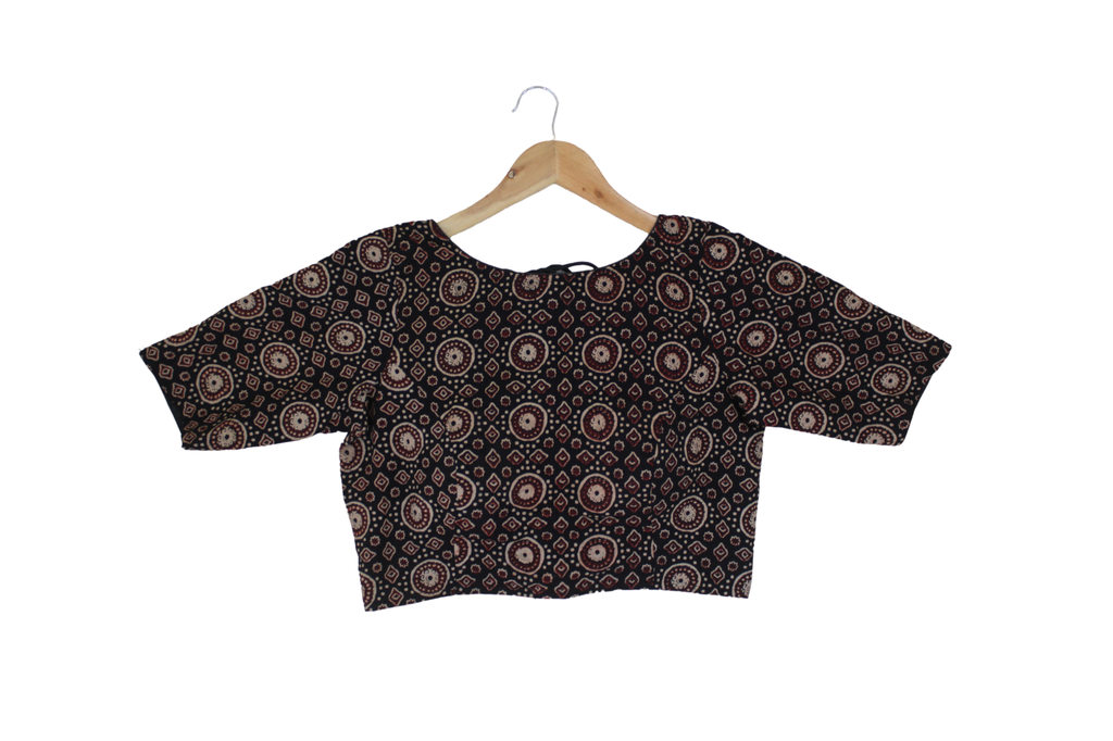 Cotton Hand Block Print Sleeveless Blouse